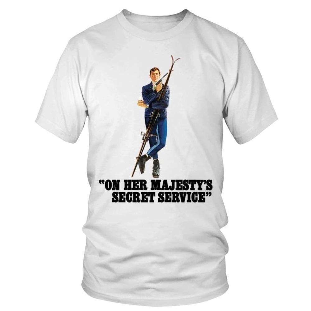 James Bond Movie T Shirt On Her Majestys Secret Service Graphic Retro Tee